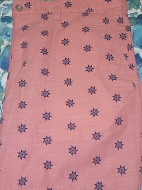 Eddie Bauer Pink Shorts with Navy Starburst Print